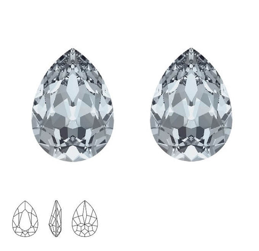 Kaufen Sie Perlen in Deutschland 4320 Fancy Stone BIRNE - Kristallblauer Farbton - 6x4mm (2)