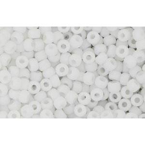 cc41f - Toho rocailles perlen 11/0 opaque frosted white (10g)