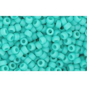 cc55f - Toho rocailles perlen 11/0 opaque frosted turquoise (10g)
