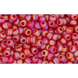 cc165cf - Toho rocailles perlen 11/0 transparent rainbow frosted ruby (10g)