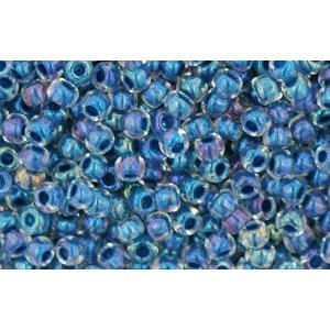 Kaufen Sie Perlen in Deutschland cc188 - Toho rocailles perlen 11/0 luster crystal/capri blue lined (10g)