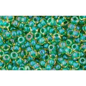 Kaufen Sie Perlen in Deutschland Cc242 - Toho rocailles perlen 11/0 luster jonquil/emerald lined (10g)