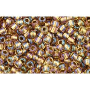 Kaufen Sie Perlen in Deutschland cc268 - Toho rocailles perlen 11/0 rainbow crystal/gold lined (10g)
