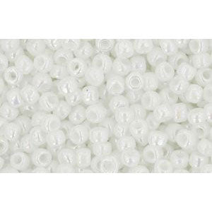 Kaufen Sie Perlen in Deutschland cc401 - Toho rocailles perlen 11/0 opaque rainbow white (10g)