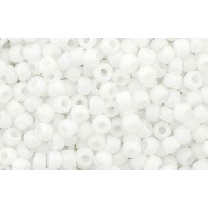 Kaufen Sie Perlen in Deutschland cc761 - Toho rocailles perlen 11/0 matt colour opaque white (10g)