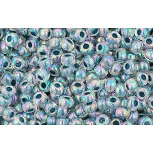 Kaufen Sie Perlen in Deutschland cc773 - Toho rocailles perlen 11/0 rainbow crystal/montana blue (10g)