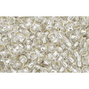 Kaufen Sie Perlen in Deutschland cc21 - Toho rocailles perlen 11/0 silver lined crystal (10g)
