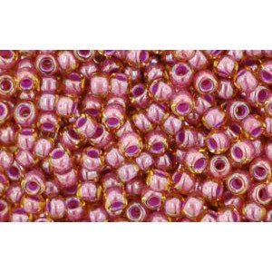 Kaufen Sie Perlen in Deutschland Cc960 - Toho rocailles perlen 11/0 light topaz/ pink lined (10g)