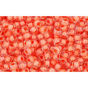 cc963 - Toho rocailles perlen 11/0 crystal/ apricot lined (10g)