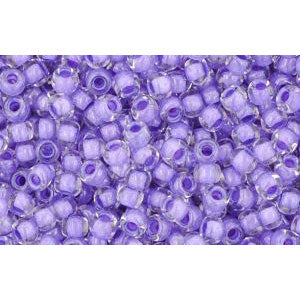 cc966 - Toho rocailles perlen 11/0 crystal/ purple lined (10g)