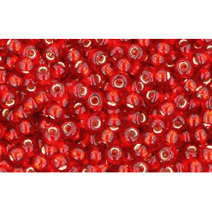 cc25c - Toho rocailles perlen 11/0 silver-lined ruby (10g)