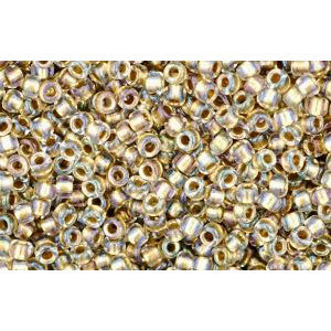 Kaufen Sie Perlen in Deutschland cc262 - Toho rocailles perlen 15/0 inside colour crystal/gold lined (5g)