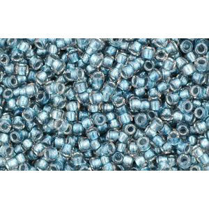 cc288 - Toho rocailles perlen 15/0 inside colour crystal metallic blue lined (5g)