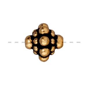 Doppelkegel-perlen vergoldetes metall antik 9mm (1)