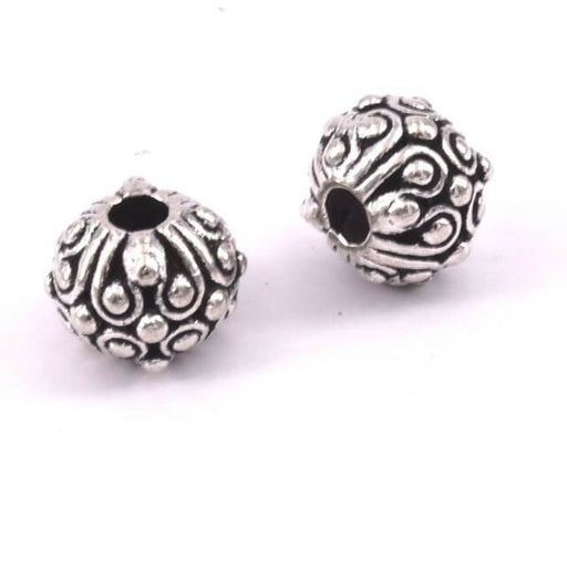 Kaufen Sie Perlen in Deutschland Runde Perlen Ethnisch Barock Antik Silber - 10 mm Loch: 2.5 mm (2)