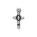 Charm-Anhänger Retro Kreuz Antik-Qualität versilbert 19x10mm (1)