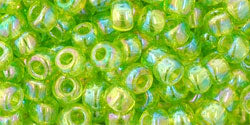Kaufen Sie Perlen in Deutschland cc164 - toho rocailles perlen 6/0 transparent rainbow lime green (10g)