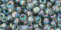 cc176 - Toho rocailles perlen 6/0 transparent rainbow black diamond (10g)