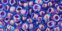 Kaufen Sie Perlen in Deutschland cc252 - Toho rocailles perlen 6/0 inside colour aqua/purple lined (10g)
