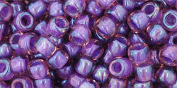 cc928 - Toho rocailles perlen 6/0 rainbow rosaline/opaque purple lined (10g)