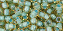 Kaufen Sie Perlen in Deutschland cc952 - Toho rocailles perlen 6/0 rainbow light topaz/sea foam lined (10g)