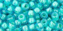 Kaufen Sie Perlen in Deutschland cc954 - Toho rocailles perlen 6/0 inside colour aqua/light jonquil lined (10g)