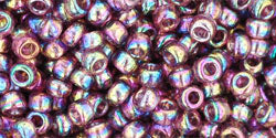 cc166b - toho rocailles perlen 8/0 transparent rainbow medium amethyst (10g)