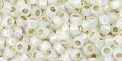 Kaufen Sie Perlen in Deutschland cc2100 - toho rocailles perlen 8/0 silver-lined milky white (10g)
