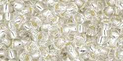 Kaufen Sie Perlen in Deutschland cc21 - Toho rocailles perlen 8/0 silver lined crystal (10g)