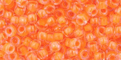 cc802 - toho rocailles perlen 8/0 luminous neon orange (10g)