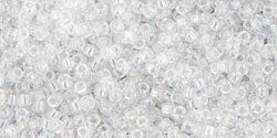 cc161 - Toho rocailles perlen 15/0 transparent rainbow crystal (5g)