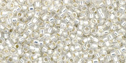 Kaufen Sie Perlen in Deutschland cc2100 - Toho rocailles perlen 15/0 silver-lined milky white (5g)