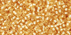 Kaufen Sie Perlen in Deutschland cc2110 - Toho rocailles perlen 15/0 silver lined milky light topaz (5g)