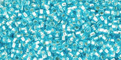 Kaufen Sie Perlen in Deutschland cc23 - Toho rocailles perlen 15/0 silver lined aquamarine (5g)