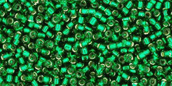 cc36 - Toho rocailles perlen 15/0 silver lined green emerald (5g)