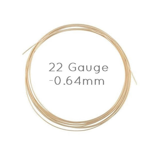 Kaufen Sie Perlen in Deutschland Metalldraht 22 Gauge-0,64 mm in Gold gefüllt (50 cm)