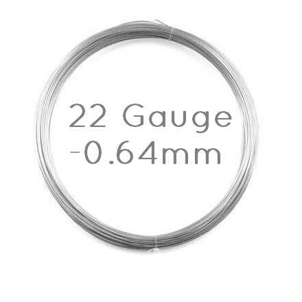 Metalldraht 22 Gauge-0,64 mm in 925 Silber (50 cm)