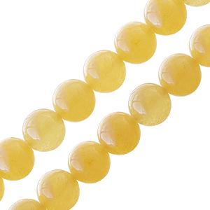 Kaufen Sie Perlen in Deutschland Gelbe jade rund perlenstrang 10mm (1)