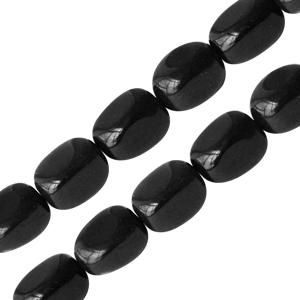 Kaufen Sie Perlen in Deutschland Schwarzer onyx nugget 12x16mm strang (1)