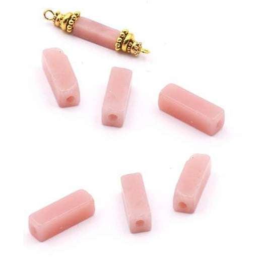 Kaufen Sie Perlen in Deutschland Rosa Opal kubische rechteckige Perlen 14x4 mm - loch: 0.9 mm (6)
