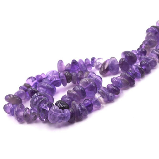 Kaufen Sie Perlen in Deutschland Chips perlen runder Amethyst 5-11mm - Loch: 1mm (1 Strang 41cm)