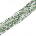 Runde Perlen grüner Achat 2 mm – Loch: 0,5 mm (1 Strang – 39 cm)