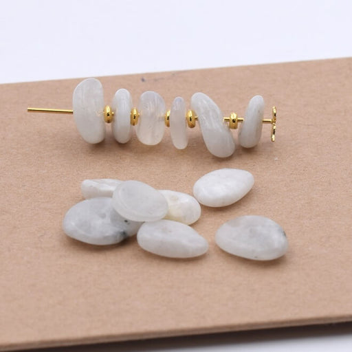 Kaufen Sie Perlen in Deutschland Heishi Beads Scheibe Polierter Mondstein 14x9mm (10)