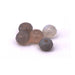 Rondelle Perlen Facettierter grauer Achat - 6x4mm - Loch: 0.8mm (5)
