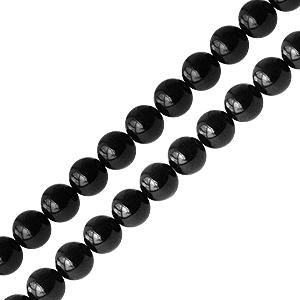 Kaufen Sie Perlen in Deutschland Schwarzer onyx rund perlenstrang 4mm (1)