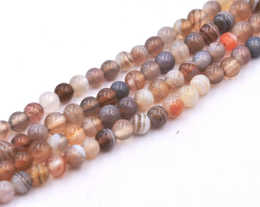 Kaufen Sie Perlen in Deutschland Achat Afrikanischer runde Perlen 4mm -Loch: 0.8mm - 39cm (1 Strang)