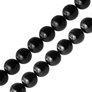 Kaufen Sie Perlen in Deutschland Schwarzer onyx runde perle 6mm strang (1)