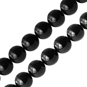 Kaufen Sie Perlen in Deutschland Schwarzer onyx runde perle 8mm strang (1)