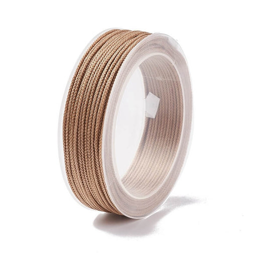 Kaufen Sie Perlen in Deutschland Geflochtene seidige Nylonschnur Kraft Beige 1.5 mm - 20m Spule (1)
