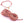 Perlen Einzelhandel Baumwollkordel geflochten ROSE Flash neon fluo - 2mm (3m)